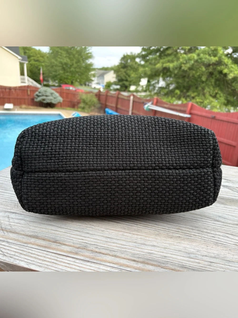 Bottega Veneta Black Woven Tote Bag